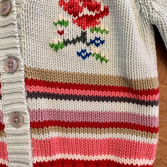 Vintage Baby Gap knit sweater with hood and Pom Pom, size 18-24 months - Picture 4 of 5